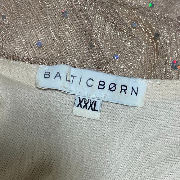 Baltic Born Womens Sequin Maxi Dress Size XXXL Abigail Champagne Gown Holidays - Picture 8 of 13